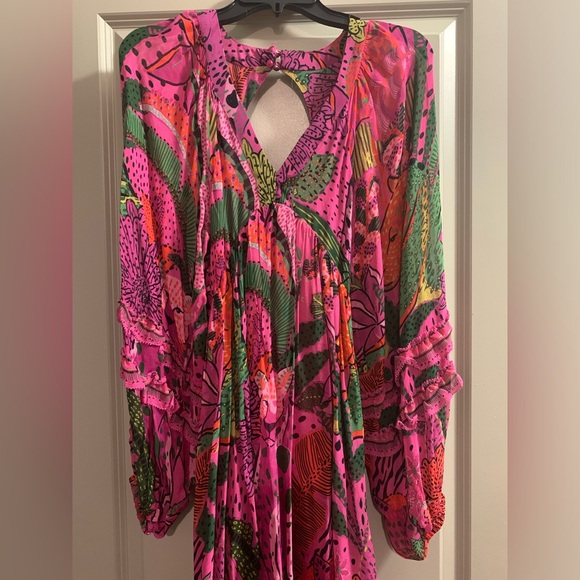 Farm Rio x Anthropologie Cool Leopard Long Sleeve Maxi Dress size XXS NWT - Picture 8 of 16